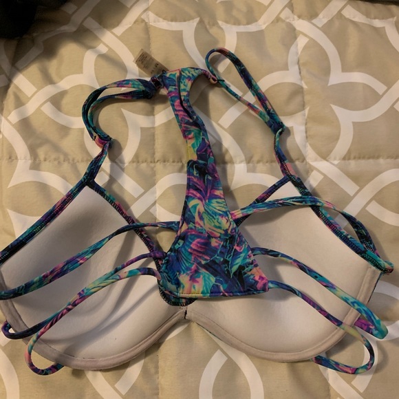 Victoria Secret Pink Multicolor Bikini Top Bottom - Picture 4 of 7